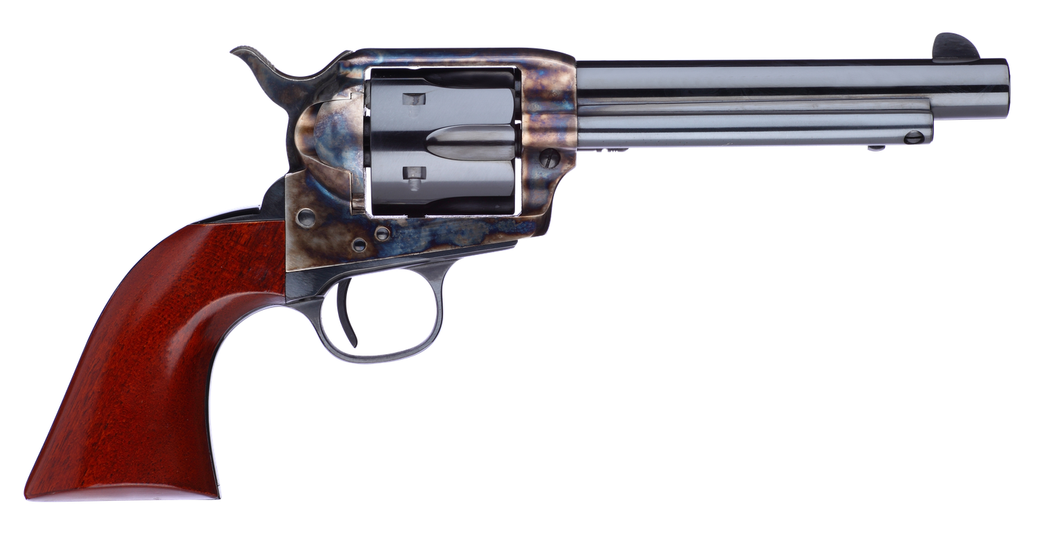 Taylors 1873 Cattleman New Model Revolver 550903DE, 357 Mag, 5.50", Walnut Grips, Color Case Hardened Finish, 6 Rds