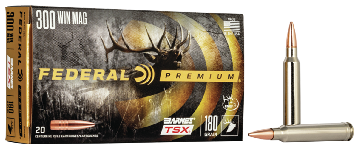 Federal Premium Vital-Shok Rifle Ammunition P300WP, 300 Winchester Mag, Barnes Triple Shock X-Bullet, 180 GR, 2960 fps, 20 Rd/bx