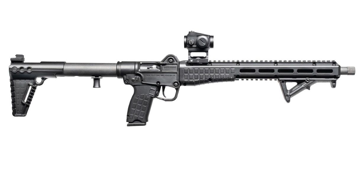 Kel-Tec SUB-2000 Gen 3 Defender Semi-Auto Rifle SUB2K10GLKBLKD, 10mm, 16.25", Folding Black Synthetic Stock, 15 Rds