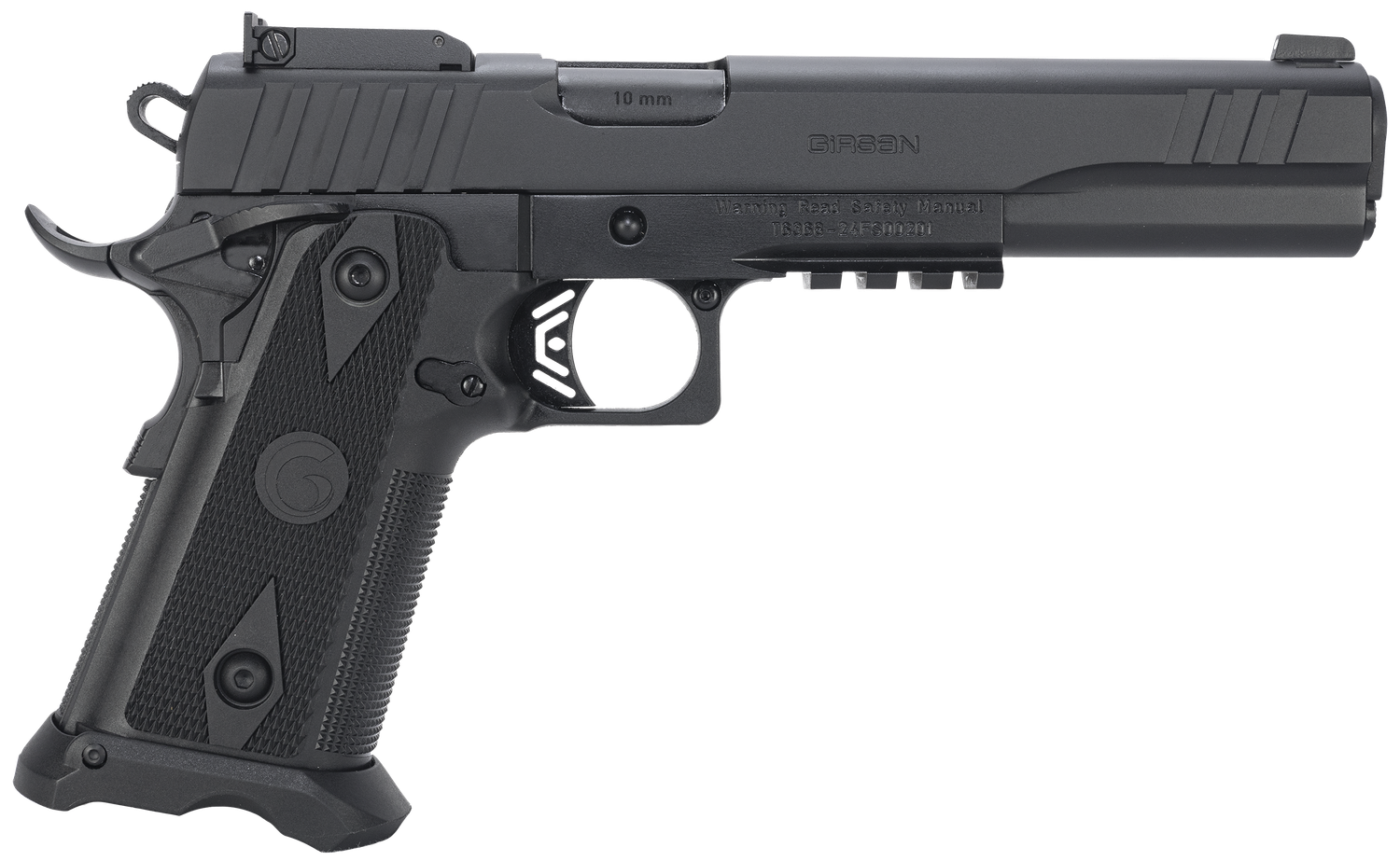 EAA Witness2311 Optic Ready Pistol 395075, 10mm Auto, 6in, Black Checkered Polymer Grips, Black Finish, 15 Rds