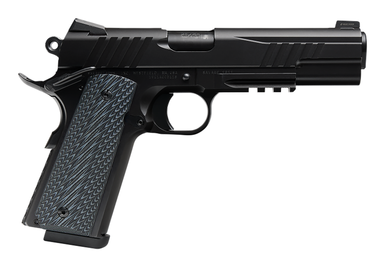 Savage 1911 Government Pistol 67211, 9mm Luger, 5in, Black VZ Grips, Black Nitride Finish, 10 Rds