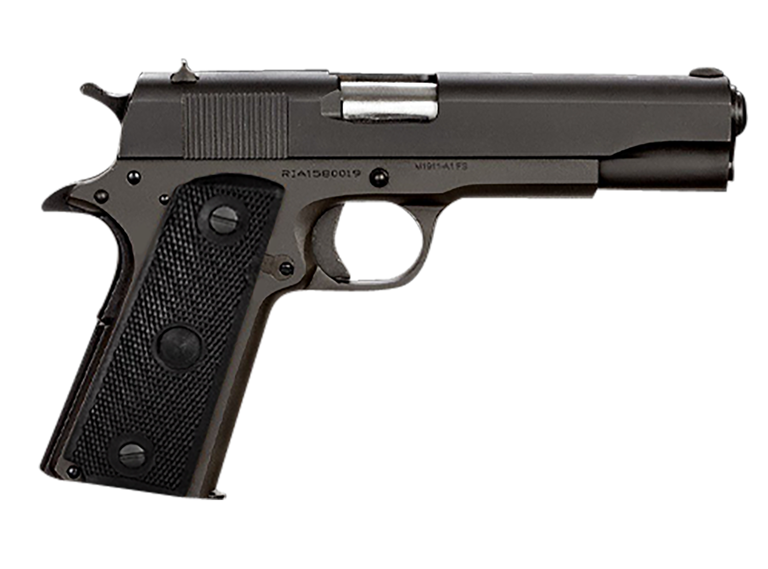 Rock Island Armory GI Standard 1911 Semi-Auto Pistol 51615, 9mm, 5 in, Black Grips, Matte Black Finish, 10 Rd