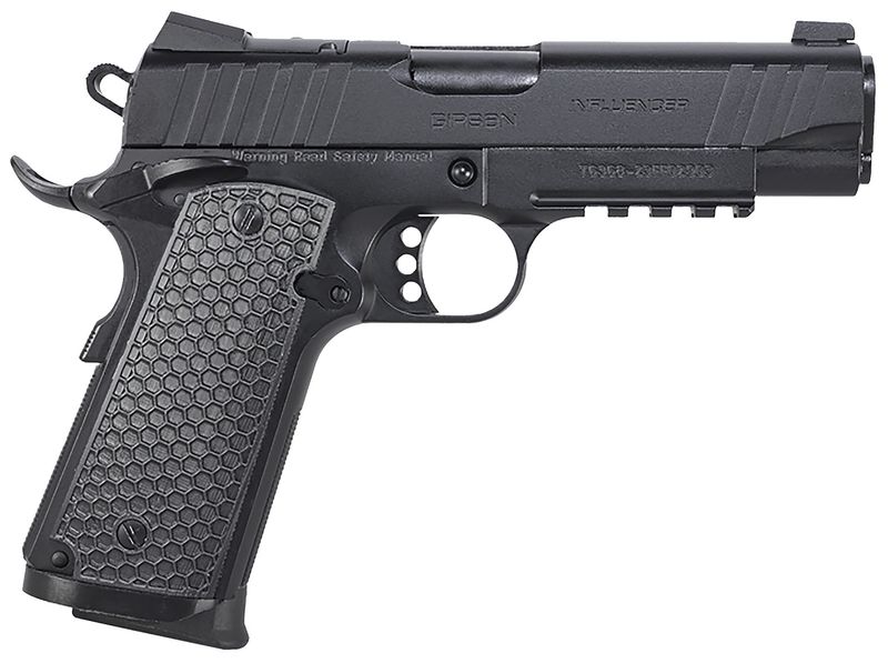 EAA MC1911 C Influencer Optic Ready Pistol 391045, 10mm Auto, 4.40in, Black Polymer Grips, Black Finish, 9 Rds
