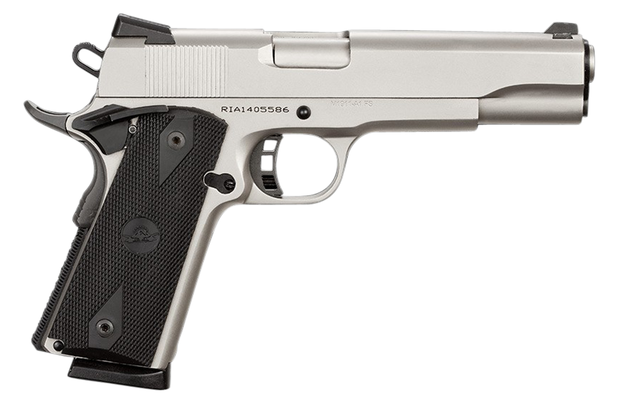 Rock Island Armory TAC 1911 Semi-Auto Pistol 51448, 45 ACP, 5 in, Polymer Grips, Matte Black Finish, 8 Rd