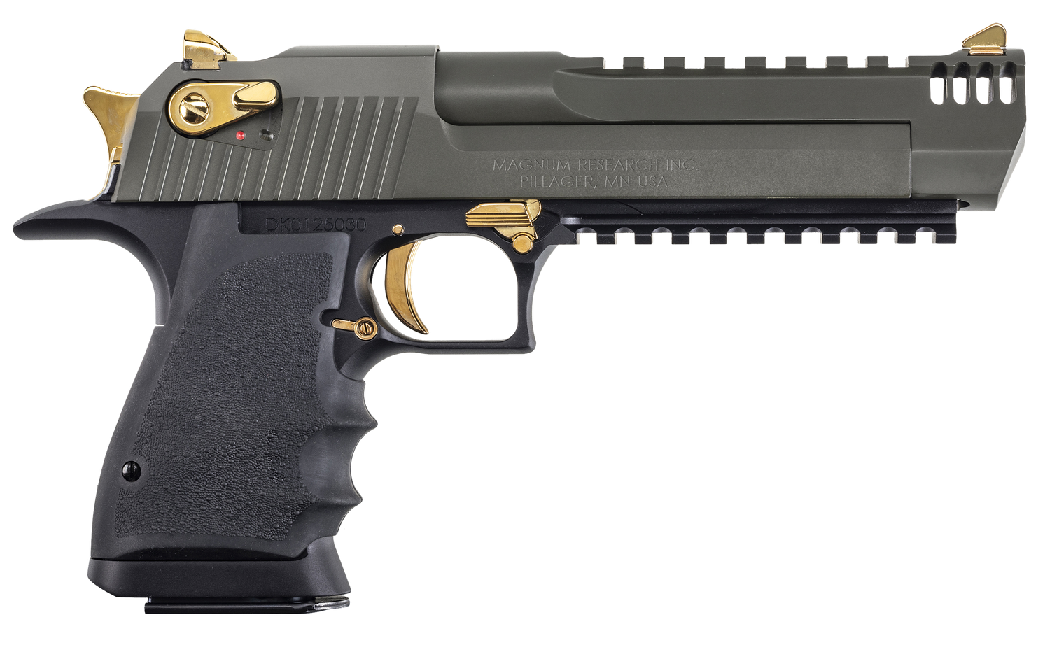 Magnum Research Desert Eagle L6 Pistol DE44L6MSG, 44 Magnum, 6.0in, Rubber Grips, Mil-Spec Green Cerakote, 8 Rds