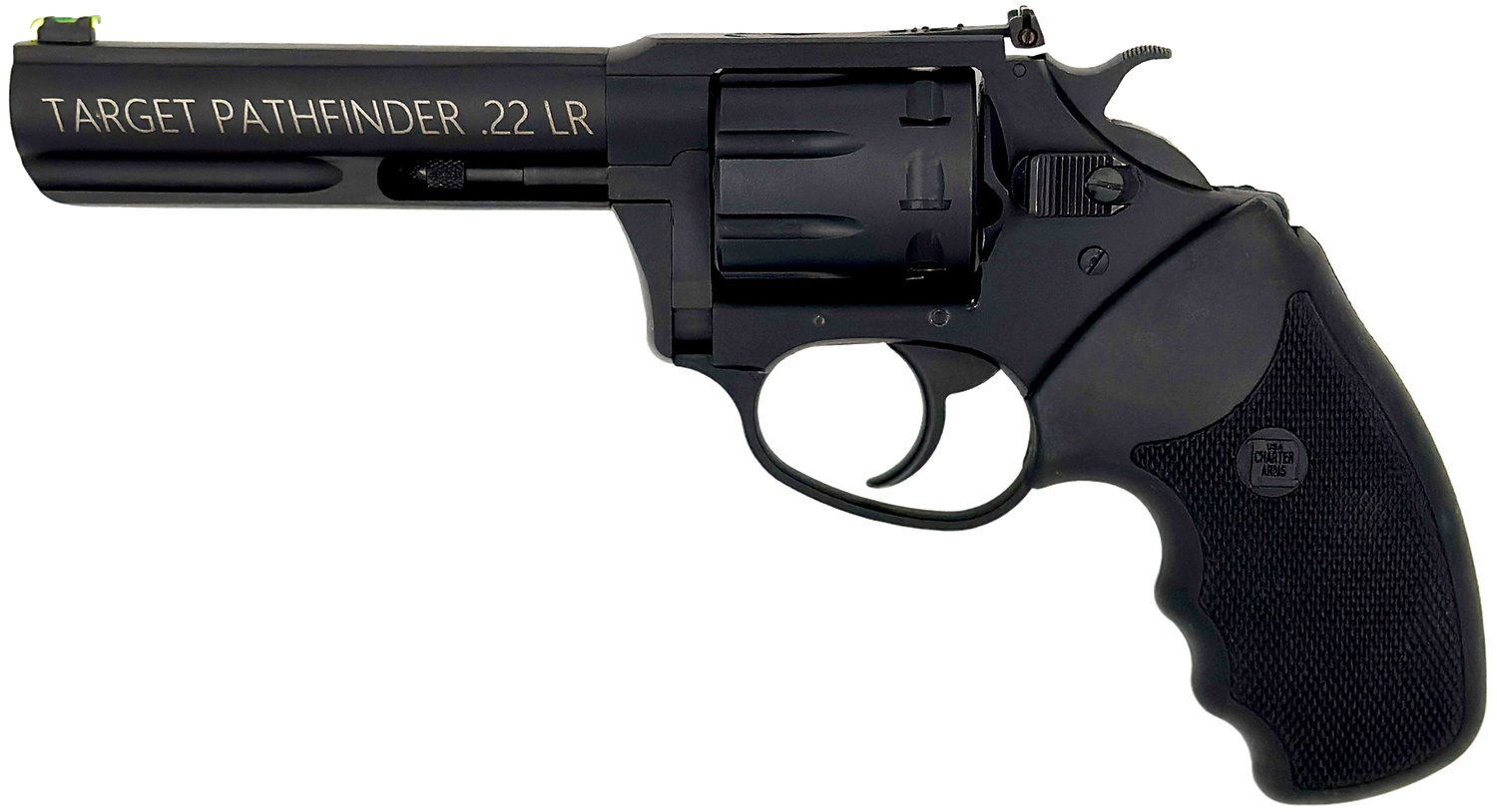 Charter Pathfinder Target Lite Revolver 12242, 22 LR, 4.20in, Black Rubber, 8 Rds
