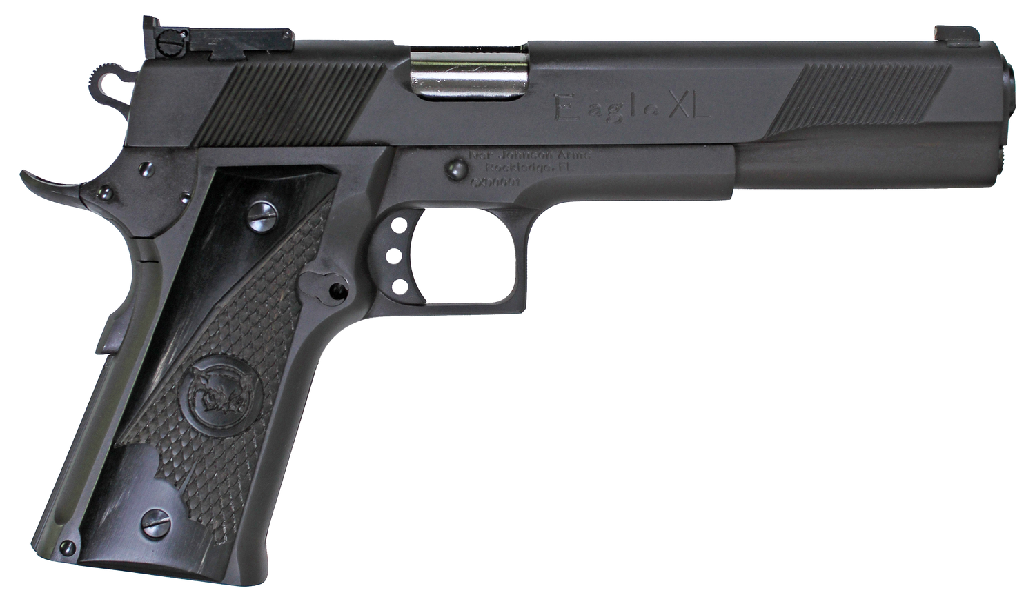 Iver Johnson Eagle XL Pistol EAGLEXLDS, 45 ACP, Black Finish, Gray Grips, 14 Rds