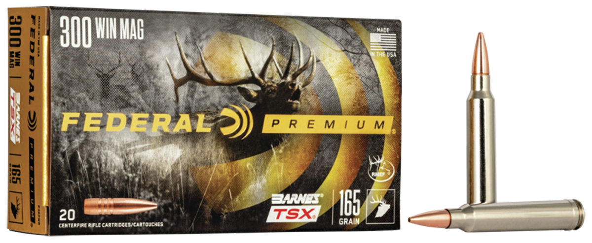 Federal Premium Vital-Shok Rifle Ammunition P300WR, 300 Winchester Mag, Barnes Triple Shock X-Bullet, 165 GR, 3050 fps, 20 Rd/bx