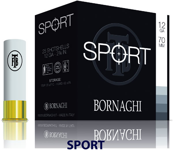 Bornaghi Sport Target Loads T1SPORT3275, 12 Gauge, 2-3/4", 1-1/8 oz, 1250 fps, #7.5 Shot, 25 Rd/bx