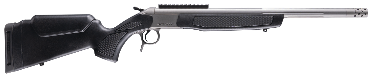 CVA Scout Takedown Single Shot Rifle CR4443S, 450 Bushmaster Threaded, 22", Adj Comb & LOP Black Stock, 1rd Rds