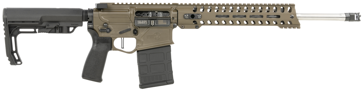 Patriot Ordnance Factory Rogue DI Rifle 01740, 7.62x51mm NATO, 16.50", 6 Position MFT Minimalist Stock, 20 Rds