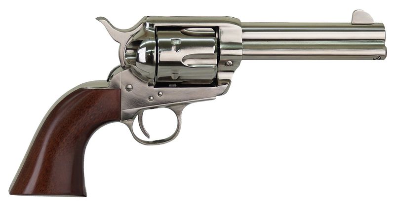 Cimarron Pistolero Revolver PPP357N, 38 Special, 4.75in, Smooth Walnut Grips, Steel Frame Finish, 6 Rds
