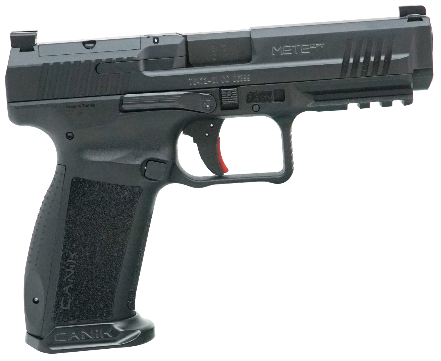 Canik Mete SFT Full Size Pistol HG6595N, 9mm, 4.46", Black Polymer Grips, Optic Ready, Ambidextrous, 20 Rds