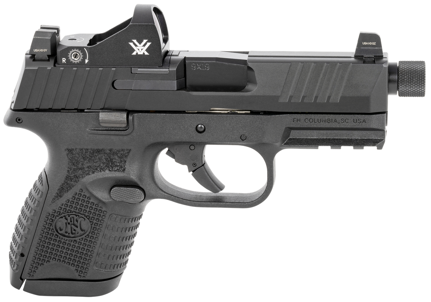 FN Herstal 509CT w/Optic Optic Ready Pistol 66100803, 9mm Luger, 4.32in, Black Interchangeable Backstrap, Black Finish, 10 Rds