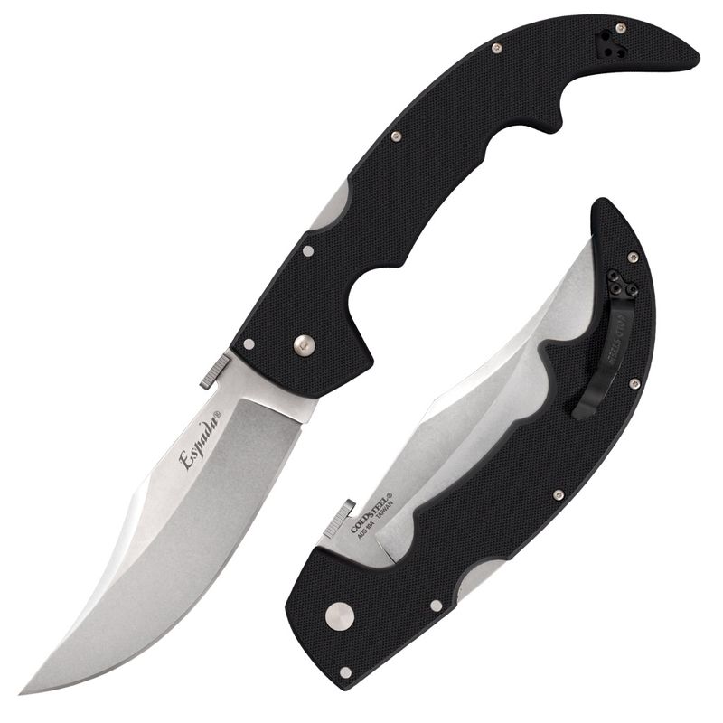 Cold Steel Espada Large G-10 Folding Knive, Clip Point, Plain Edge (62MGD)