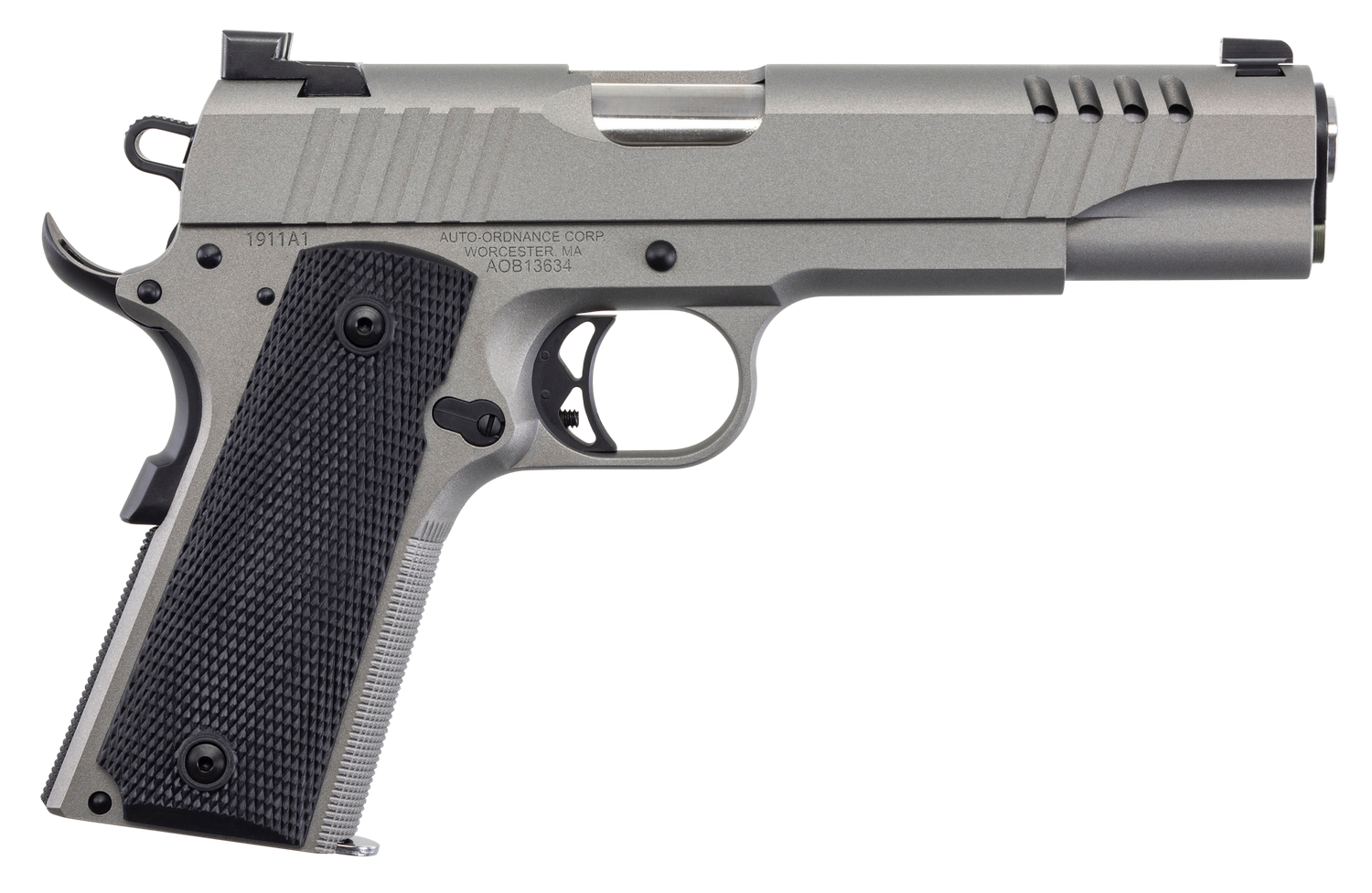 Kahr 1911 Pistol 1911TCAC6N, 45 ACP, 5in, Black Rubber Grips, Savage Cerakote Finish, 7 Rds