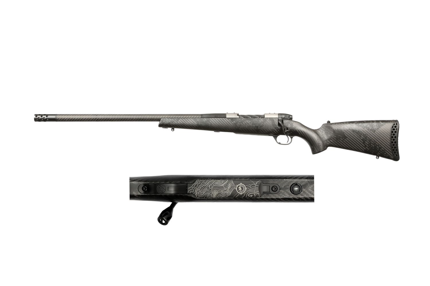 Weatherby Mark V Backcountry Guide Ti Left-Hand Rifle MGT01N280AL4B, 280 ACKLY, 22", Carbon Fiber Black Stock, 4 Rds