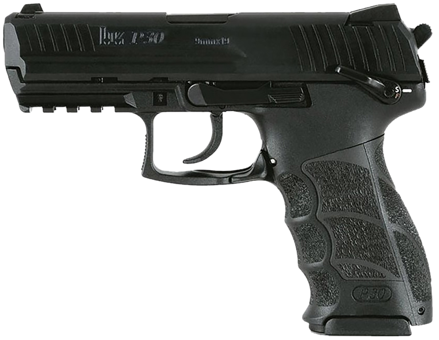 Heckler & Koch P30S V3 DA/SA Pistol 81001102, 9mm, 3.85 in, Sythetic Grip, Black Finish, 20/17 Rd, Ambi Safety