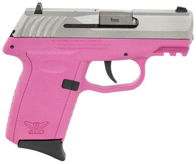 SCCY Industries CPX-2 Gen3 Pistol CPX2TTPKG3, 9mm Luger, 3.10in, Polymer Grips, Pink Finish, 10 Rds