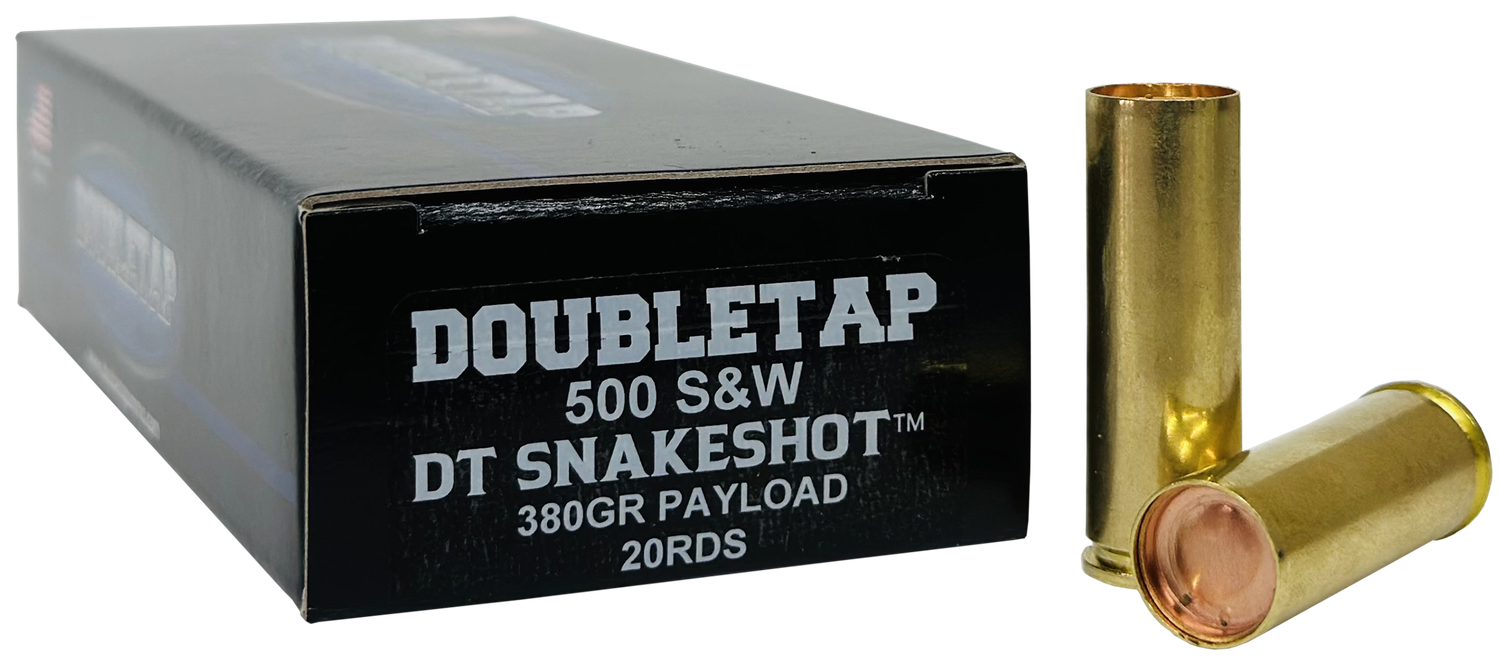 DobuleTap Snake Shot Pistol Ammunition 500SWSS2, 500 S&W Mag, 380 gr, 20 Rd/Bx