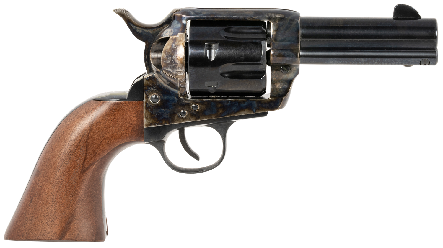 Traditions 1873 Sheriff Revolver SAT73005, 357 Mag, 3.5", Walnut Navy Sized Grips, Case Hardened Finish, 6 Rds