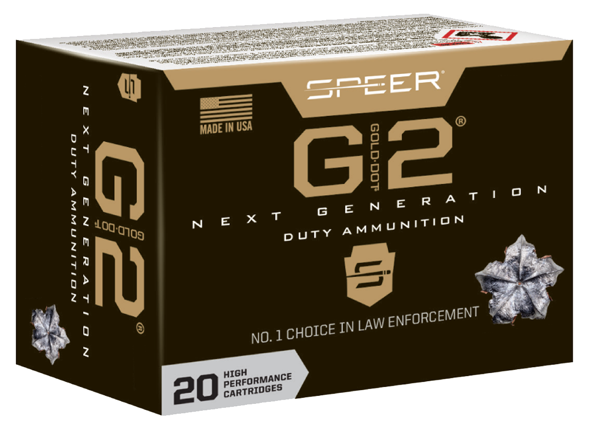 Speer Gold Dot G2 Personal Protection Handgun Ammunition 23999, 40 S&W, Gold Dot HP, 180 GR, 1015 fps, 20 Rd/bx
