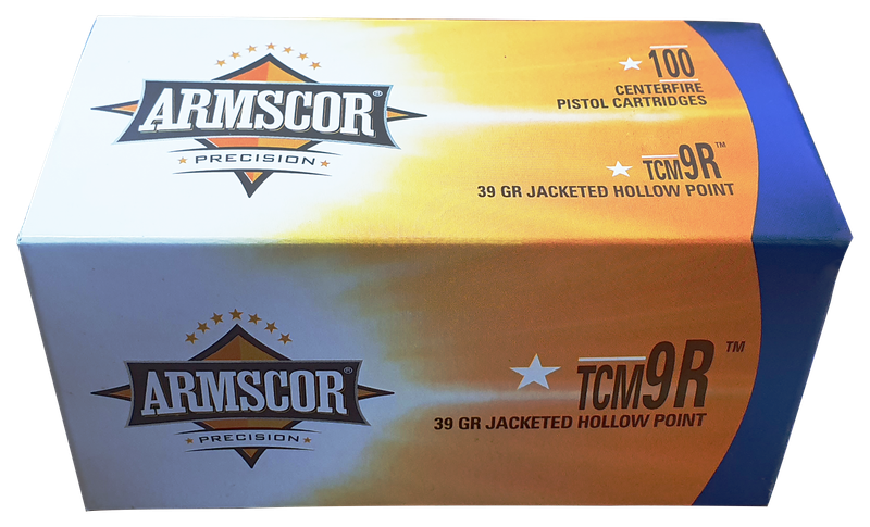 Armscor Precision Pistol Ammunition 50328 , .22 TCM, Jacketed Hollow Point (JHP), 39 GR, 2100fps, 100 Rd/bx