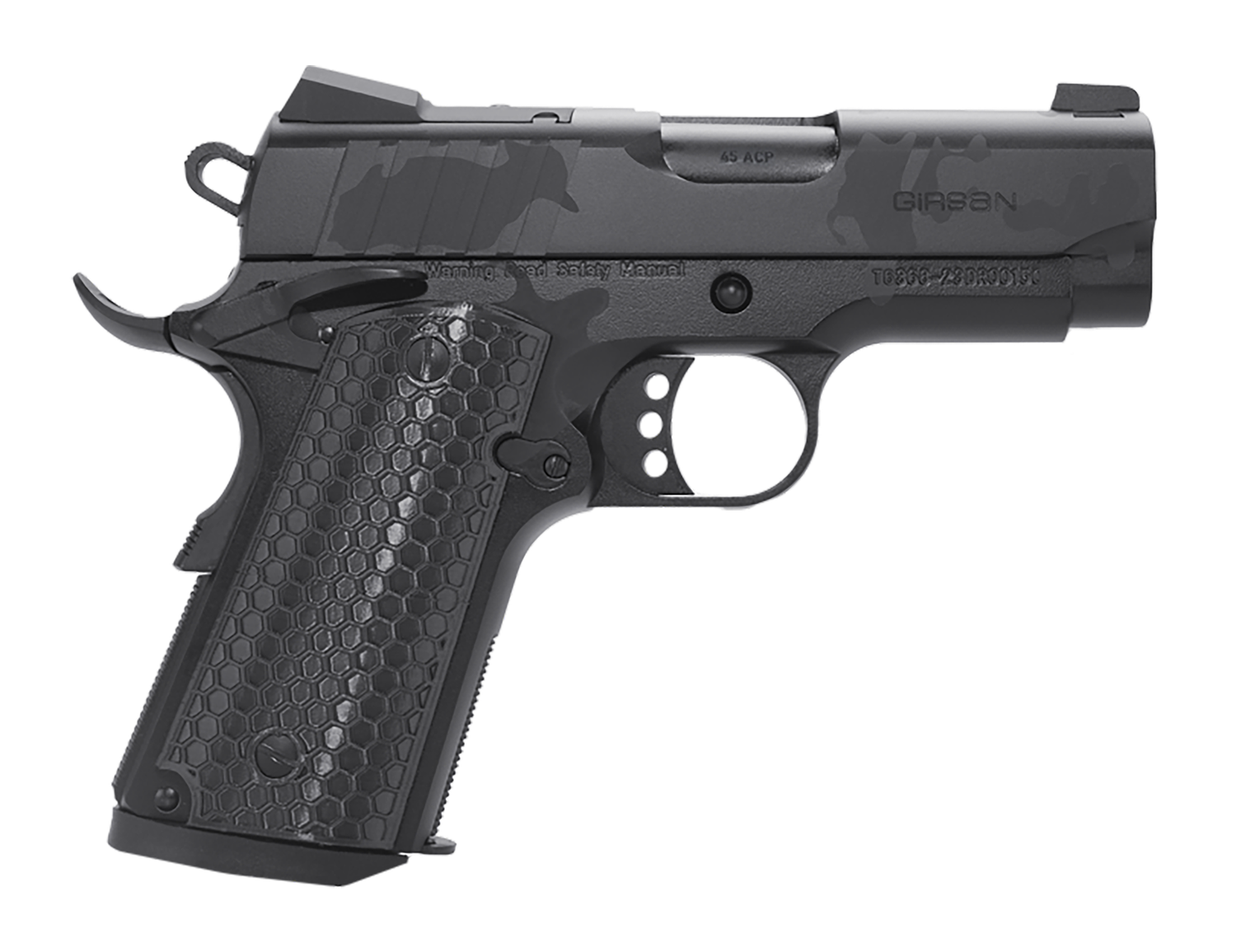 EAA MC1911 SC Influencer Optic Ready Pistol 391151, 45 ACP, 3.40in, Black Polymer Grips, Black Camo Finish, 6 Rds