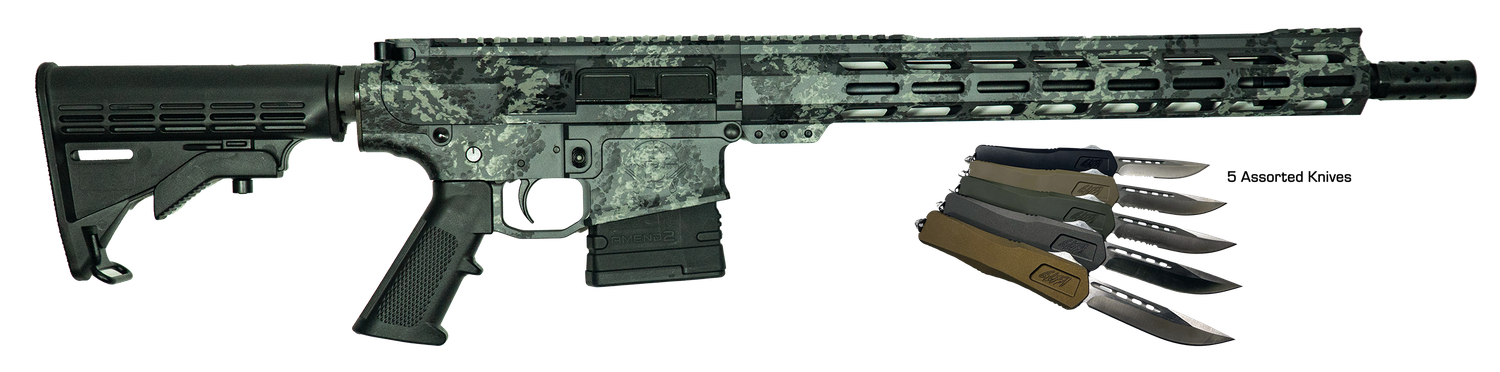 Great Lakes GL10 Bundle Rifle GL10LGRYBUNDLE, 308 Win, 16", Telescoping Buttstock Stock, 10 Rds