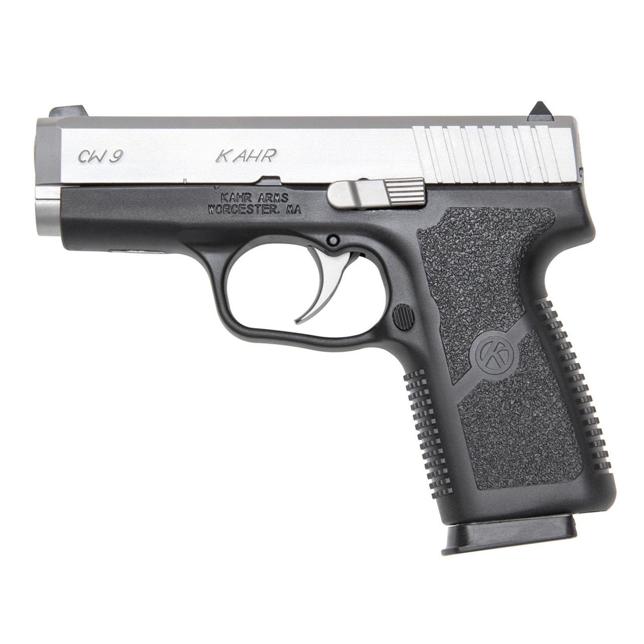 Kahr CW9 Pistol CW90G93N, 9mm, 3.6in, Black Polymer Grips, 7 Rds