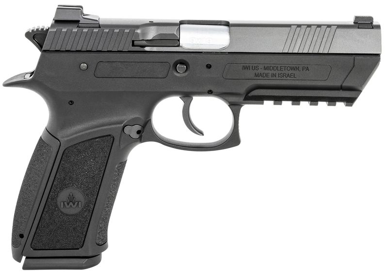 IWI Jericho 941 Enhanced Pistol J941PL9II, 9mm Luger, 4.40in, Serrated Steel Slide & Polymer Grips, Black Finish, 16 Rds