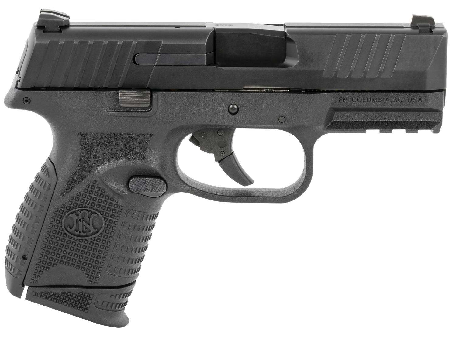 FN 509 Compact Striker Fire Pistol 66100816, 9mm, 3.70", Polymer Grips, Matte Black, 10 Rds