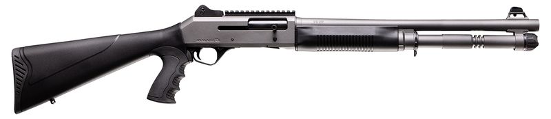 Four Peaks Imports AKSA Arms S4 Semi-Auto Shotgun 12059, 12 Ga, 18.50", 3" Chmbr, Chrome Plated, Black Stock, 5 Rds