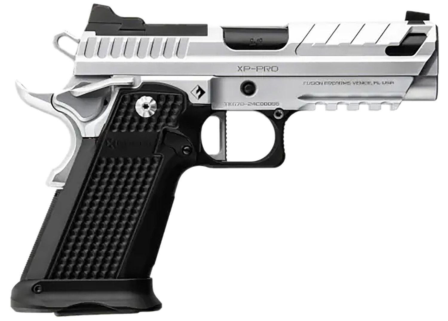 Fusion XP Pro Optic Ready Pistol XP9BLKC10, 9mm Luger, 4in, Black Aluminum, Chrome Finish, 10 Rds