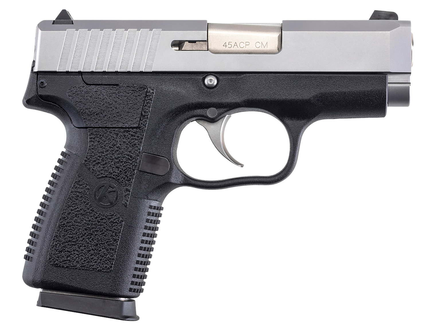 Kahr CM45 Pistol CM4543, 45 ACP, 3.1 in, Polymer Grip, Stainless Finish, 5 Rd