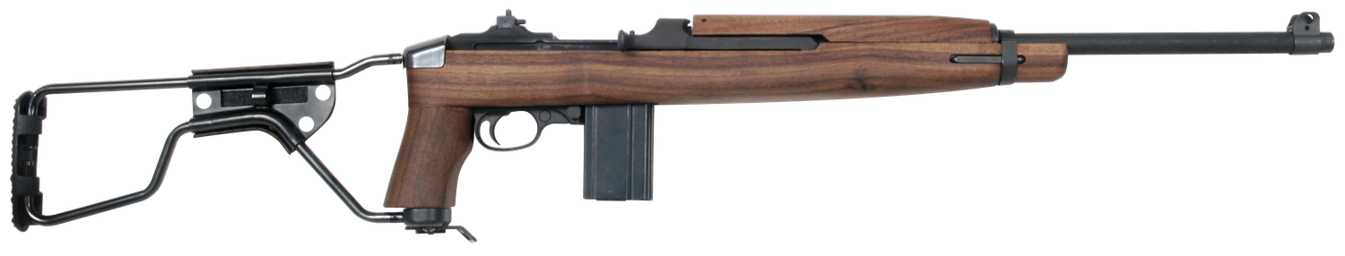 Auto-Ordnance M1 Carbine Semi-Auto Paratrooper Rifle AOM150, 30 Carbine, 18", Blue Finish, Folding Stock, 15 Rds