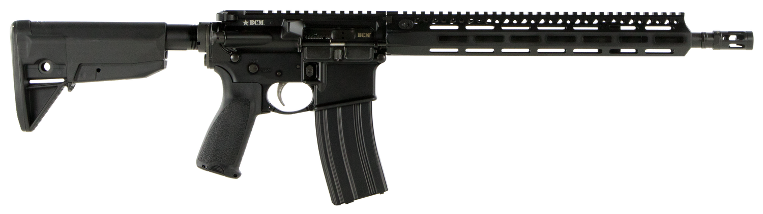 BCM RECCE-14 Semi-Auto Rifle 780750, 5.56x45mm NATO, 14.50" P&W, 6 Position Stock, Black Finish, 30 Rds