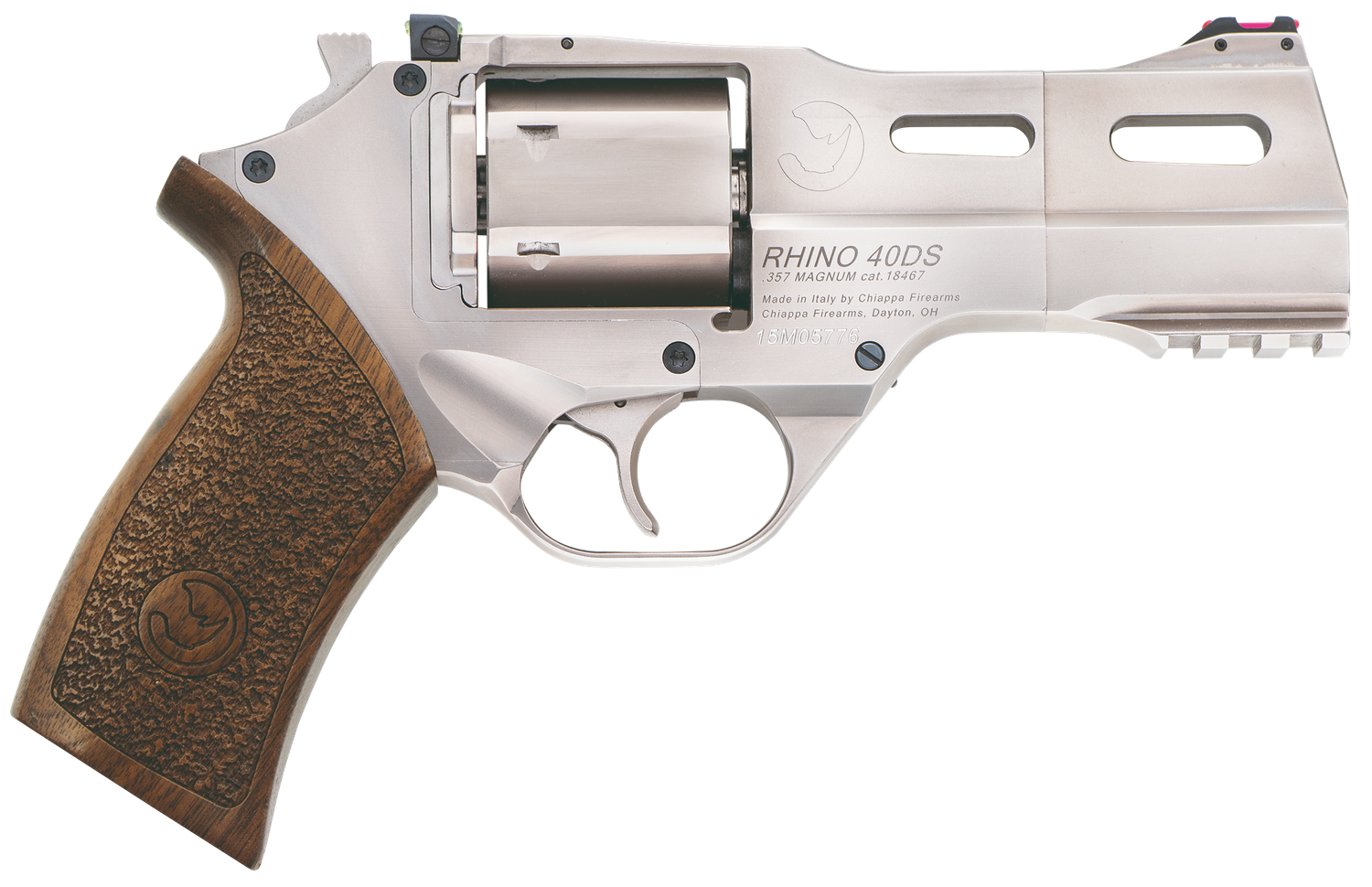 Chiappa Rhino 40SAR *CA Compliant Revolver CF340245, 357 Magnum, 4", Walnut Grips, Nickel Finish, 6 Rds
