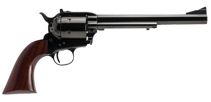 Cimarron Bad Boy Revolver CA360, 44 Rem Mag, 8in, Cylinder & Frame w/Walnut Army Grips, Steel Frame Finish, 6 Rds