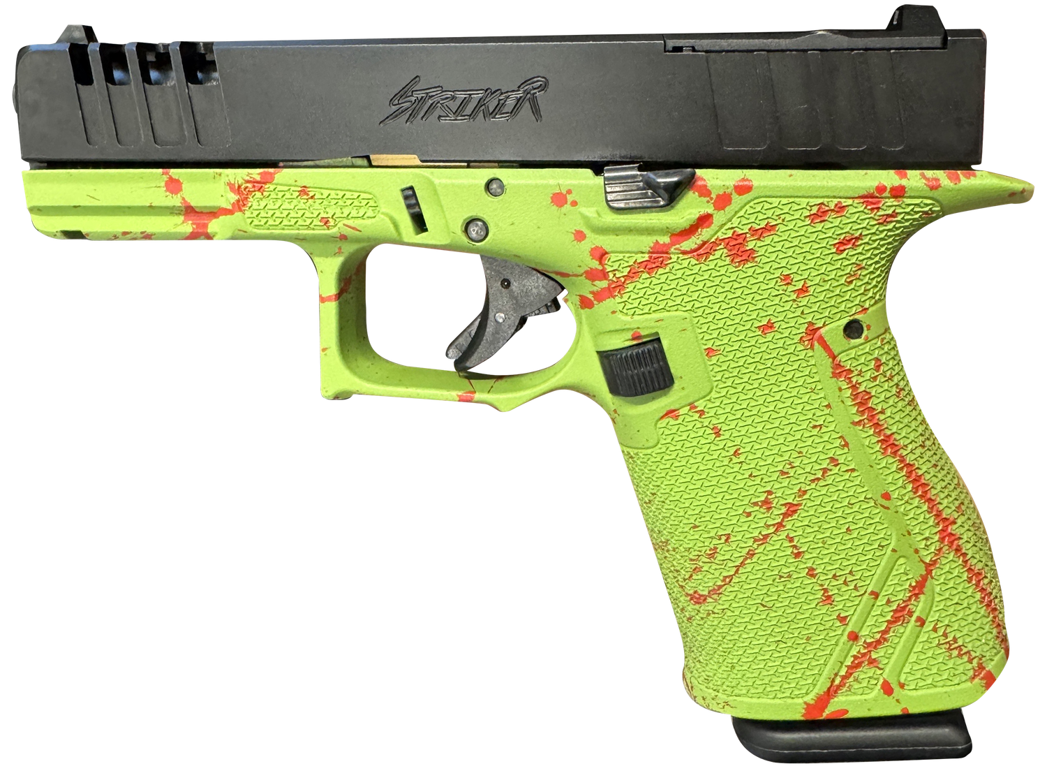 Great Lakes Striker Pistol GL19SZOM, 9mm Luger, 4in, Zombie Cerakote Polymer Frame & Grips, Zombie Cerakote Finish, 15 Rds