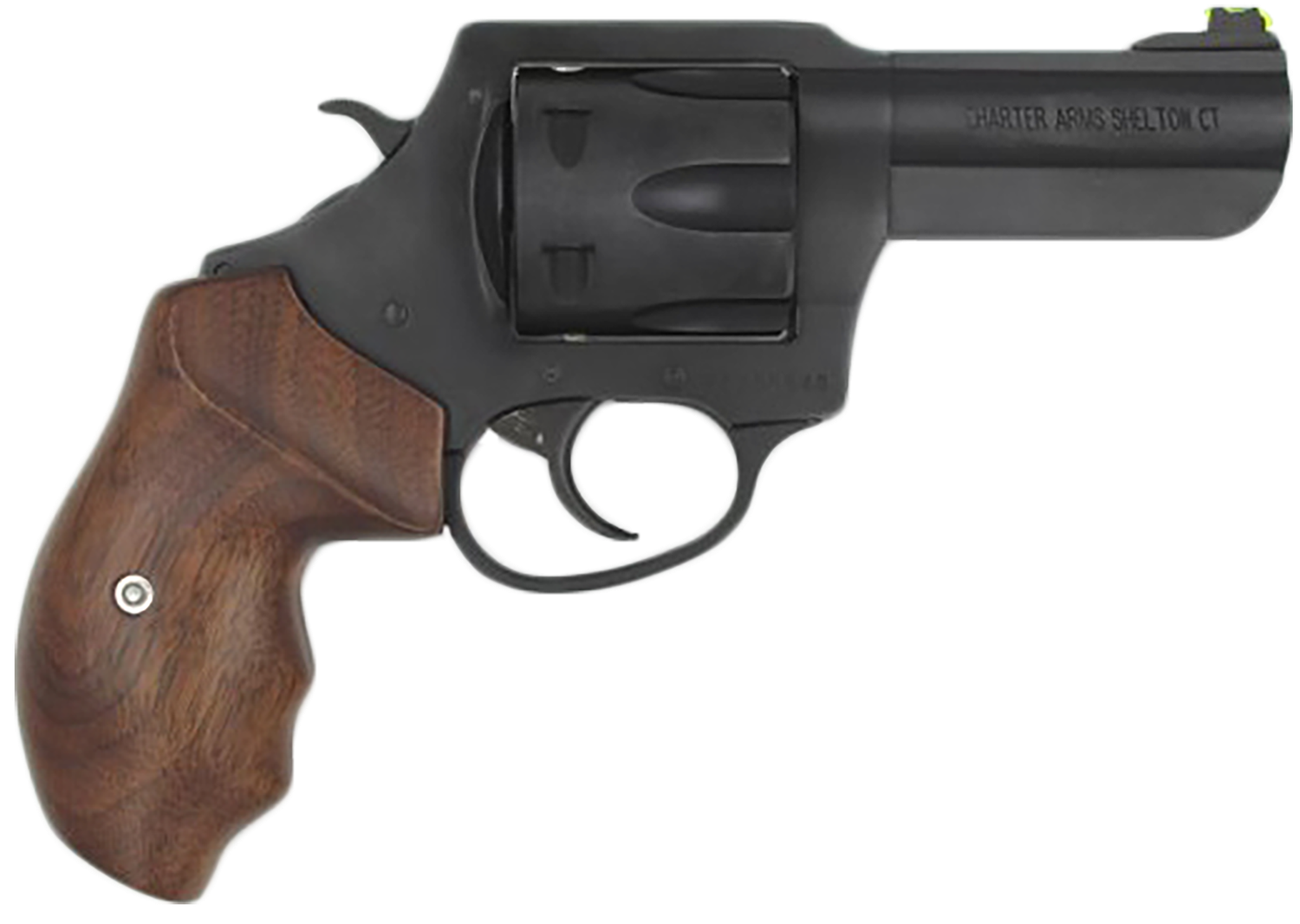 Charter Arms Professional II Revolver 63526, 357 Mag, 3", Wood Grip, Black Nitride Finish, 6 Rd