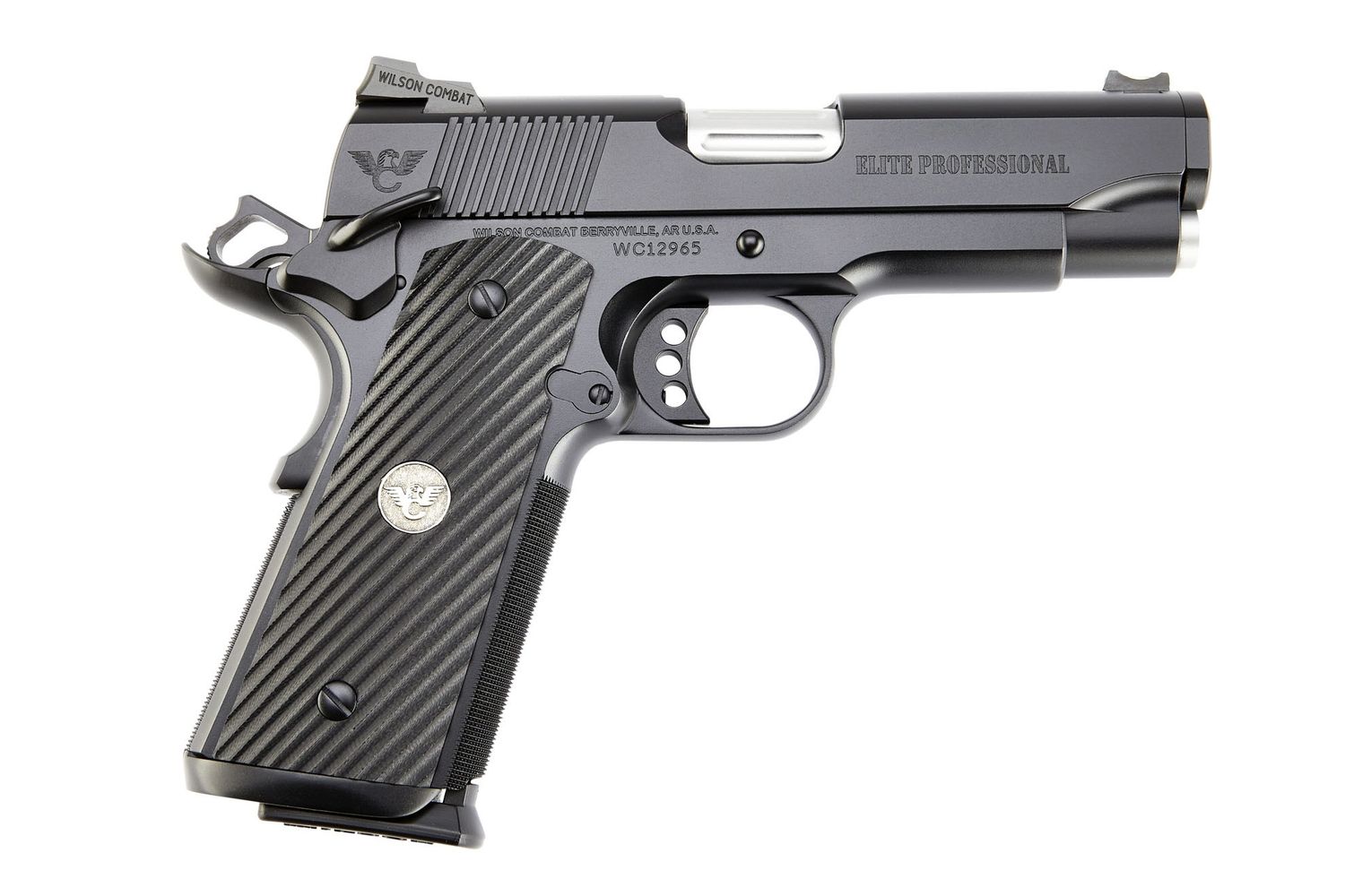 Wilson Combat CA Elite Professional Pistol WPE-A-ASCAALL BLK, 45 ACP, 4.1in, Wood Grips, Armor-Tuff Finish, 8 Rds