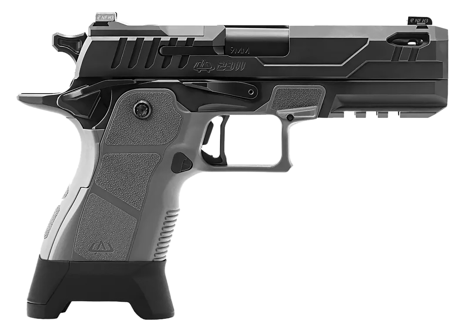 OA DEFENSE 2311 Pro Plus w/Kit Optic Ready Pistol OA2311CPROPLSGRYPRT17, 9mm Luger, 4.25in, Gray Metal Module, Black Finish, 17 Rds