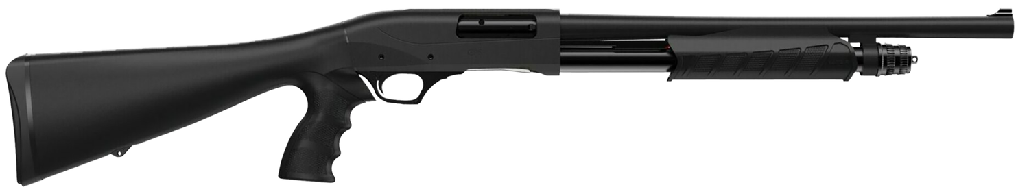 Retay USA GPS Shotgun GPSTACPG18, 12 Gauge, 18.50", 3" Chmbr, Matte Black Anodized Aluminum Receiver, Black Fixed w/Pistol Grip Synthetic Stock