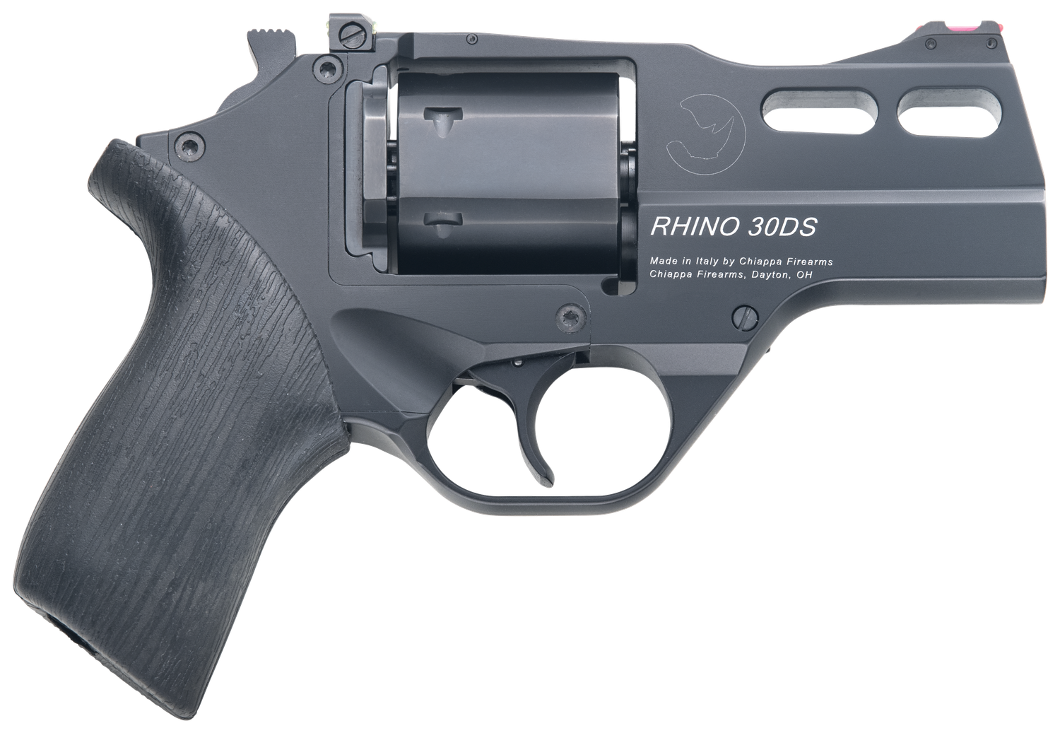 Chiappa Rhino Revolver CF340289, 357 Mag, 3", Black Rubber Grip, Blued Finish, 6 Rd