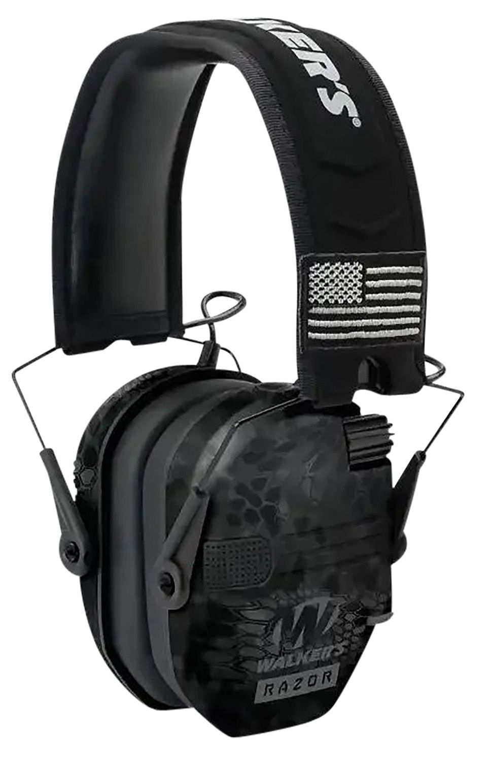 Walker's Razor Slim Patriot Electronic Muff, 23 dB, Over the Head, Kryptek Highlander/Black Polymer GWPRSEMPATKPT