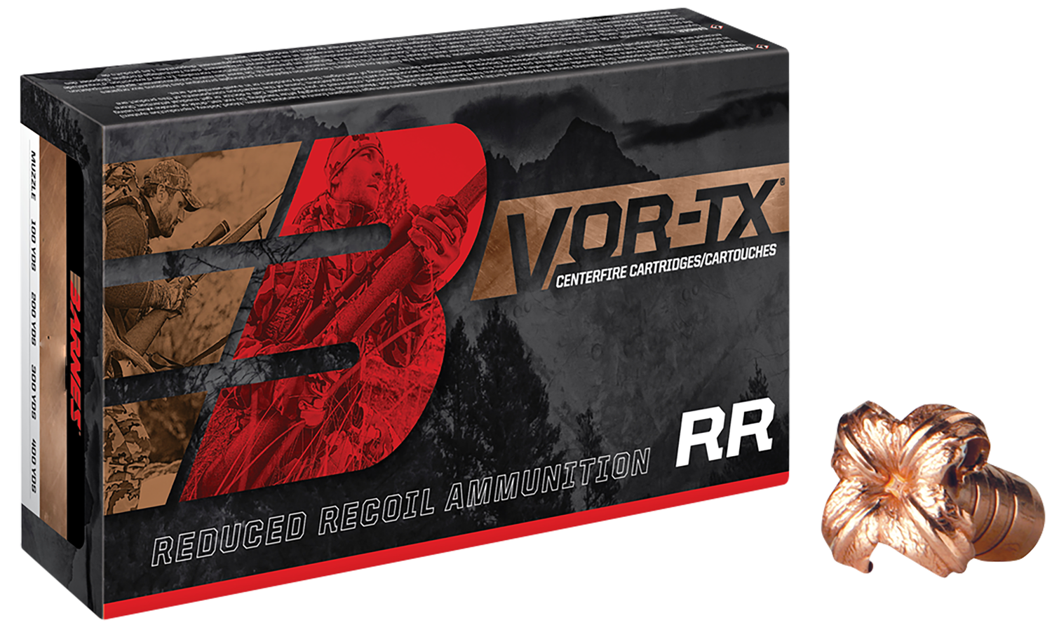 Barnes VOR-TX Rifle Ammunition 32233, 270 Win, TTSX Boat Tail, 110 gr, 20 Rd/Bx