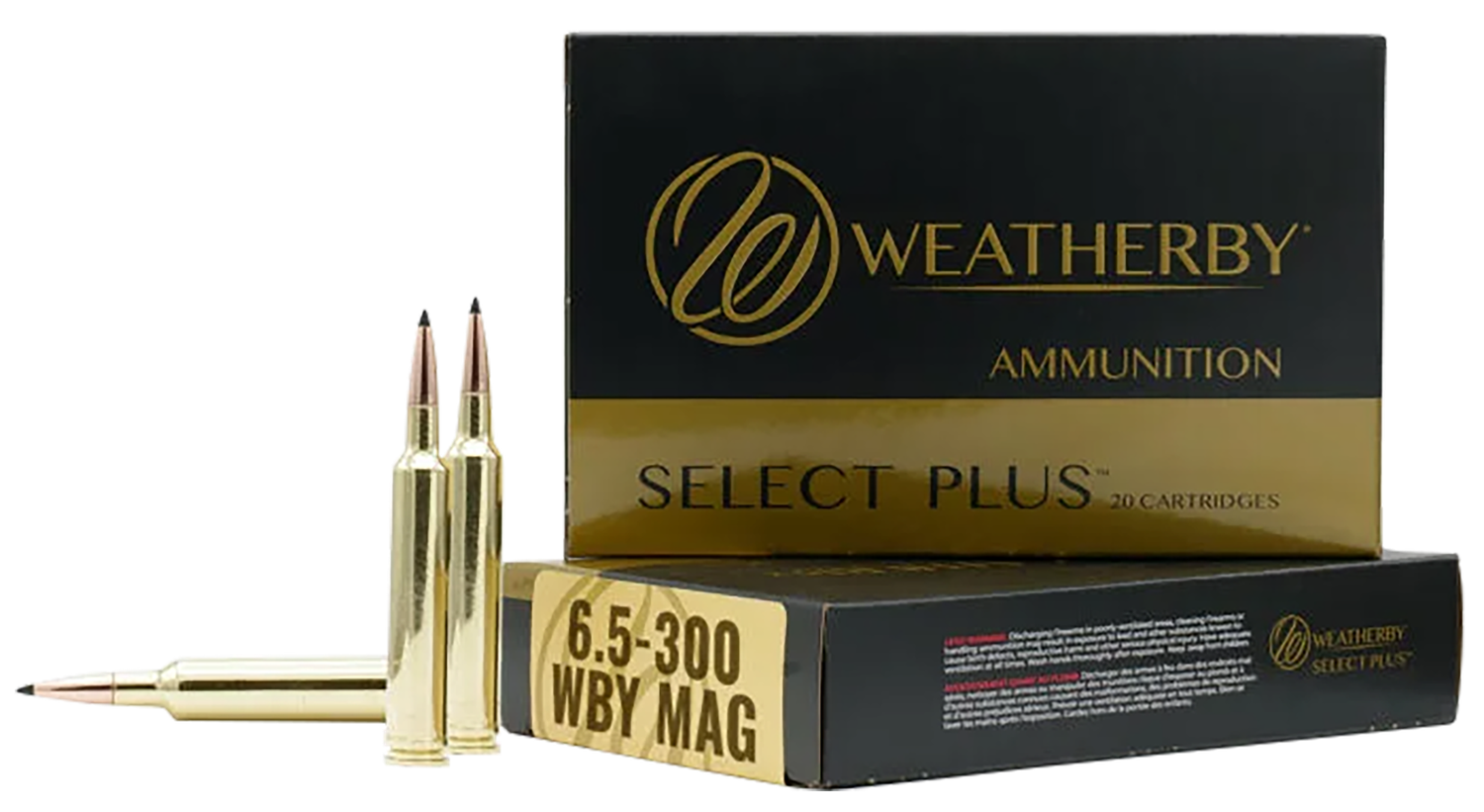 Weatherby Select Plus Rifle Ammunition B653127LRX, 6.5-300 Weatherby Mag, LRX Boat Tail, 127 GR, 3531 fps, 20 Rd/Bx