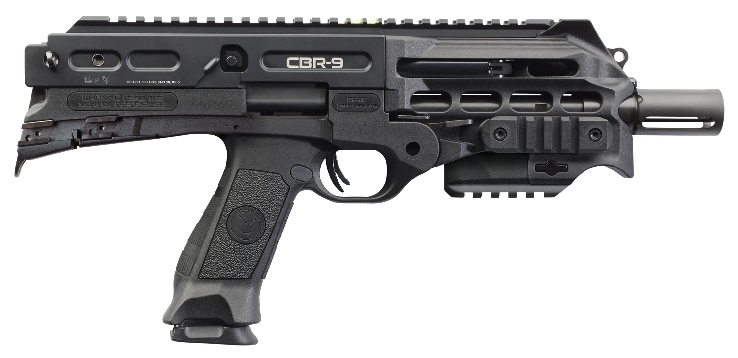 Chiappa CBR-9 Black Rhino Pistol 500.217, 9mm, 9in, Black Polymer Pistol Grip, 18 Rds