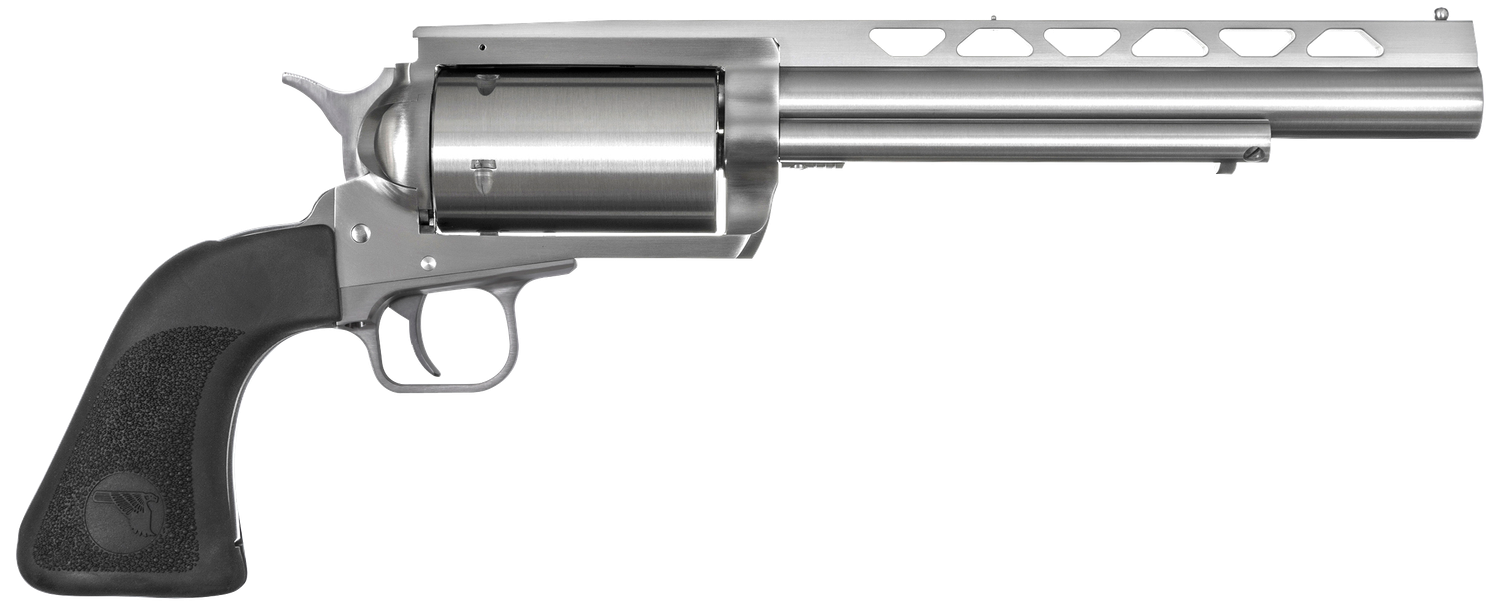 Magnum Research BFR Revolver BFR45LC4106, 45 Colt (LC), 7.50", Rubber Grips, Brushed Steel Finish, 6 Rds